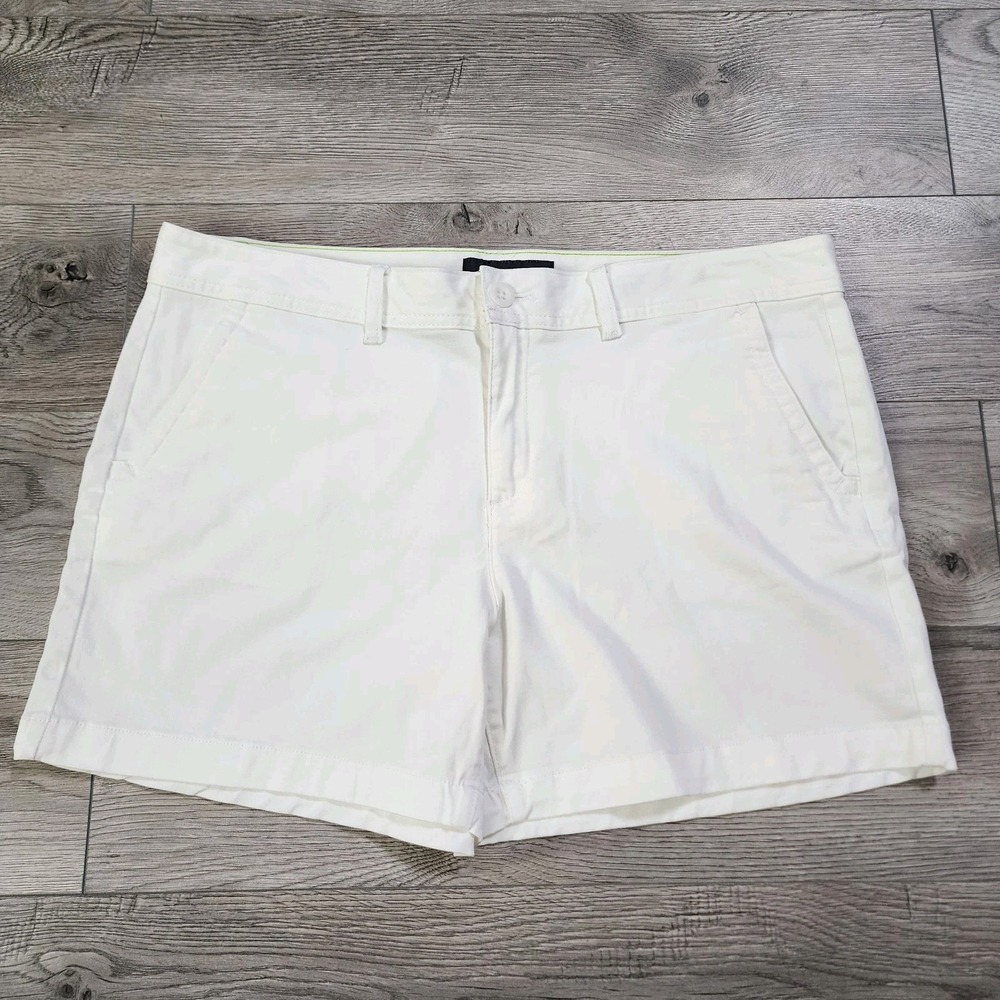 Eddie Bauer Women's size 16 Chino Slightly Curvy Fit Shorts White NWOT